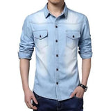 Cotton Solid Full Sleeves Mens Casual Shirt