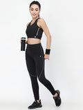 Womens Poly Lycra Solid Sports Track Suit